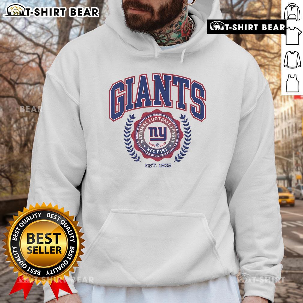 Alt Text: New York Giants team crest hoodie established in 1925, featuring the iconic logo and vibrant team colors.