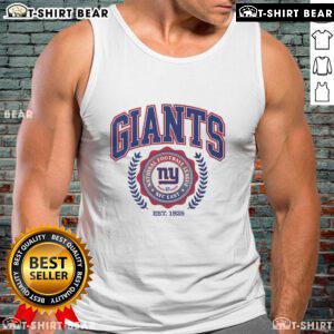 New York Giants tank top featuring the team crest established in 1925, perfect for fans showcasing team pride.