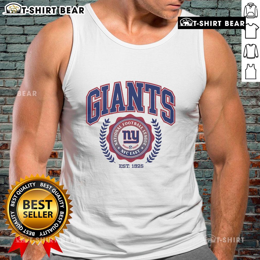 New York Giants tank top featuring the team crest established in 1925, perfect for fans showcasing team pride.