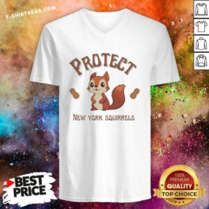 Top Peanut The Squirrel Protector New York Squirrel V-neck