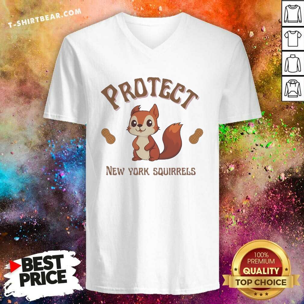 Top Peanut The Squirrel Protector New York Squirrel V-neck