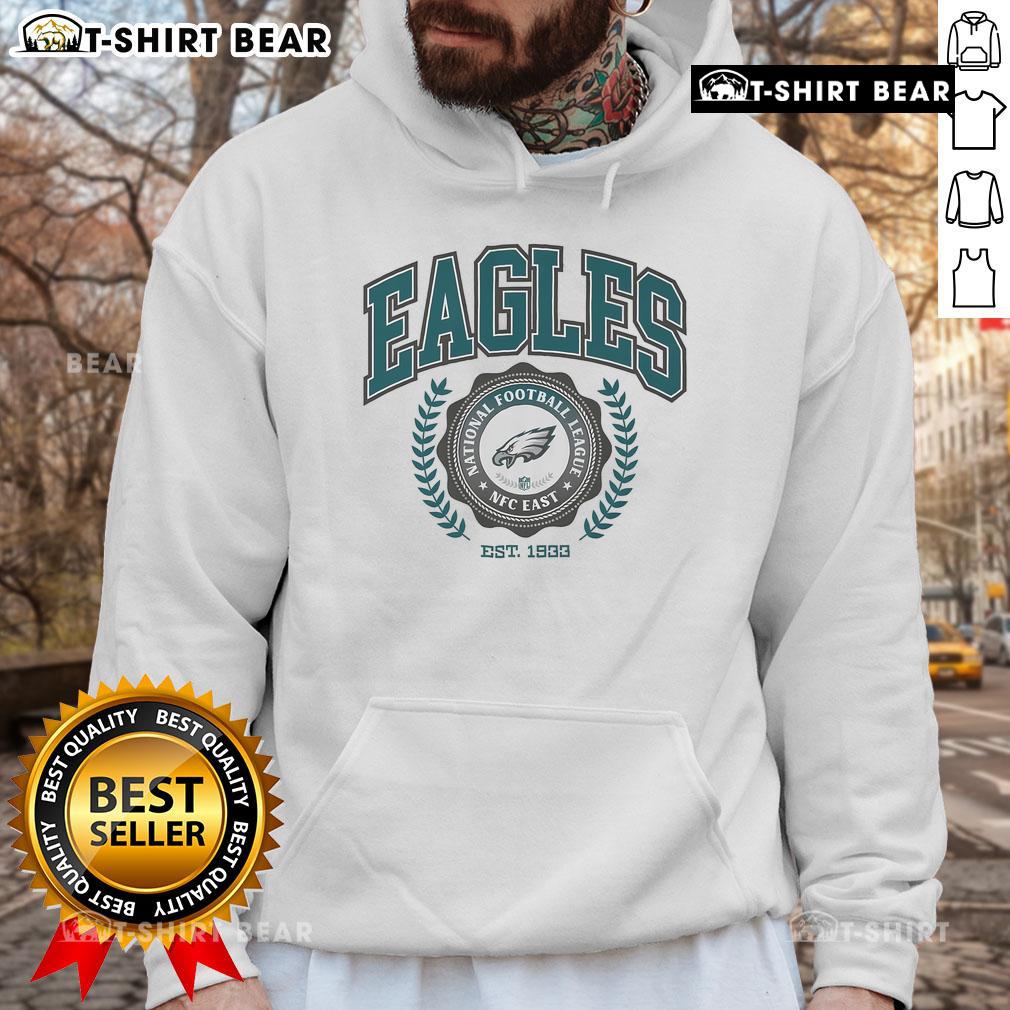 Top Philadelphia Eagles team crest hoodie established in 1933, showcasing team pride and iconic logo design.