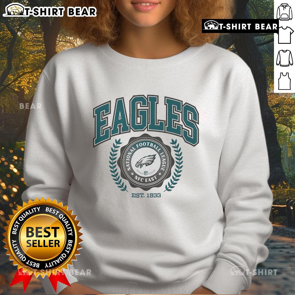Top Philadelphia Eagles team crest sweatshirt, established 1933, showcasing team spirit and style for fans.