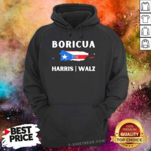 Top Puerto Ricans Harris 2024 Boricua For Harris Waltz Map Flag Hoodie
