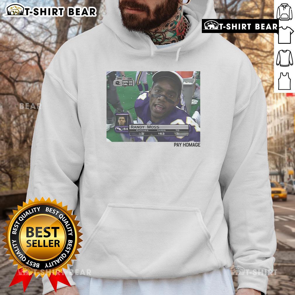 Top Randy Moss Pay Homage Hoodie featuring vibrant graphics and a stylish design, perfect for fans and collectors.
