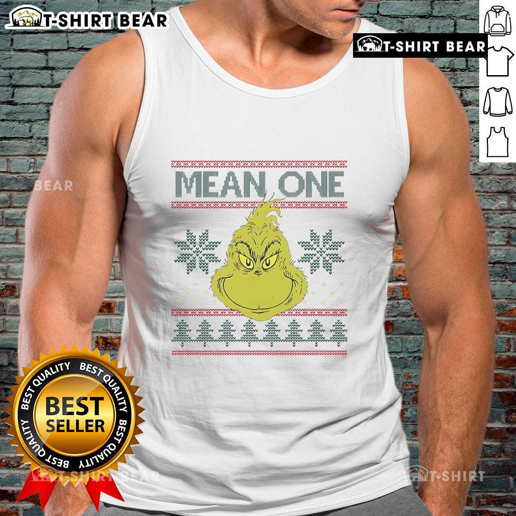 Top The Grinch Mean One Ugly Christmas Tank Top featuring festive design perfect for holiday celebrations.