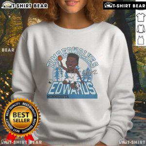 Alt Text: Top Timberwolves Anthony Edwards signature sweatshirt featuring bold design and team colors for fans.