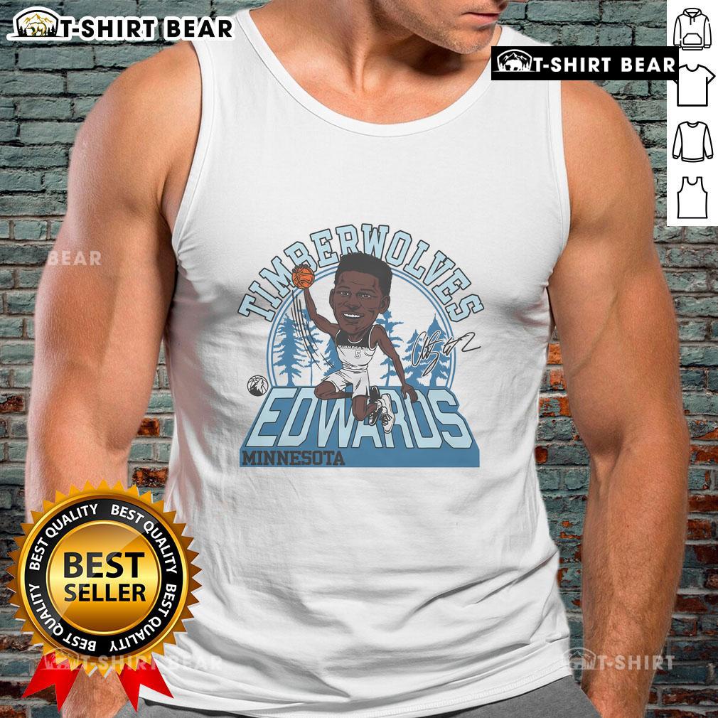 Top Timberwolves Anthony Edwards signature tank top showcasing team colors and design, perfect for fans and athletes.