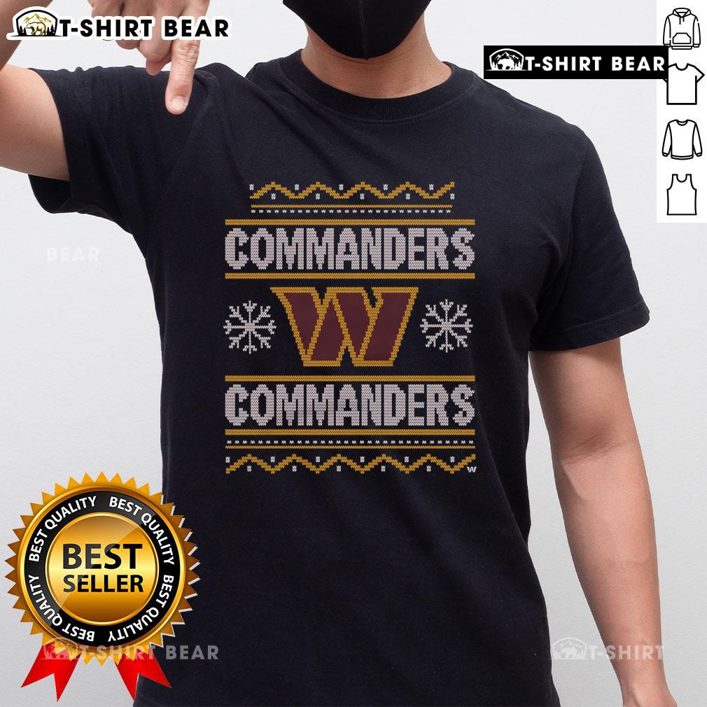 Top Washington Commanders Holiday T-Shirt featuring festive design, perfect for fans celebrating the season.