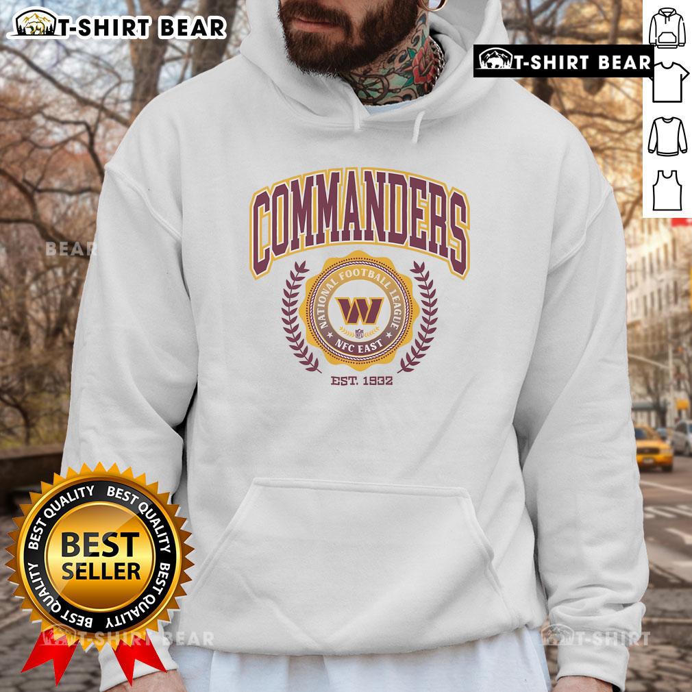 Top Washington Commanders team crest hoodie, established 1932, showcasing team spirit and style for fans.
