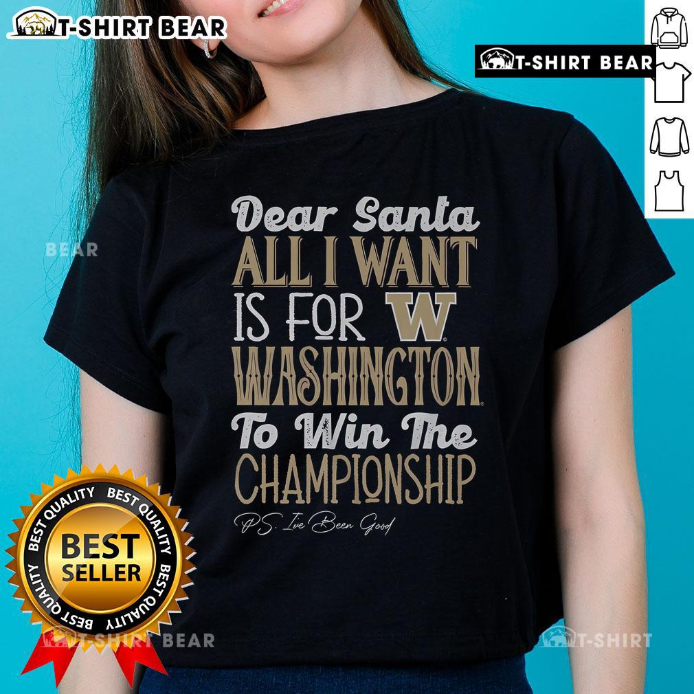 Alt Text: Stylish 'Top Washington Huskies All I Want' ladies tee featuring vibrant team colors and logo, perfect for fans.