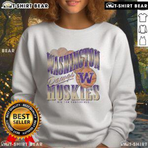 Cozy Top Washington Huskies Baller Bounce Sweatshirt in purple, perfect for game day or casual wear.