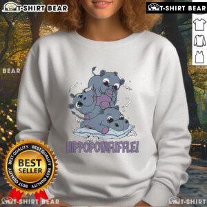 Alt Text: Cute Hippoptafuffle Sweatshirt featuring a colorful hippo design, perfect for cozy casual outfits and animal lovers.