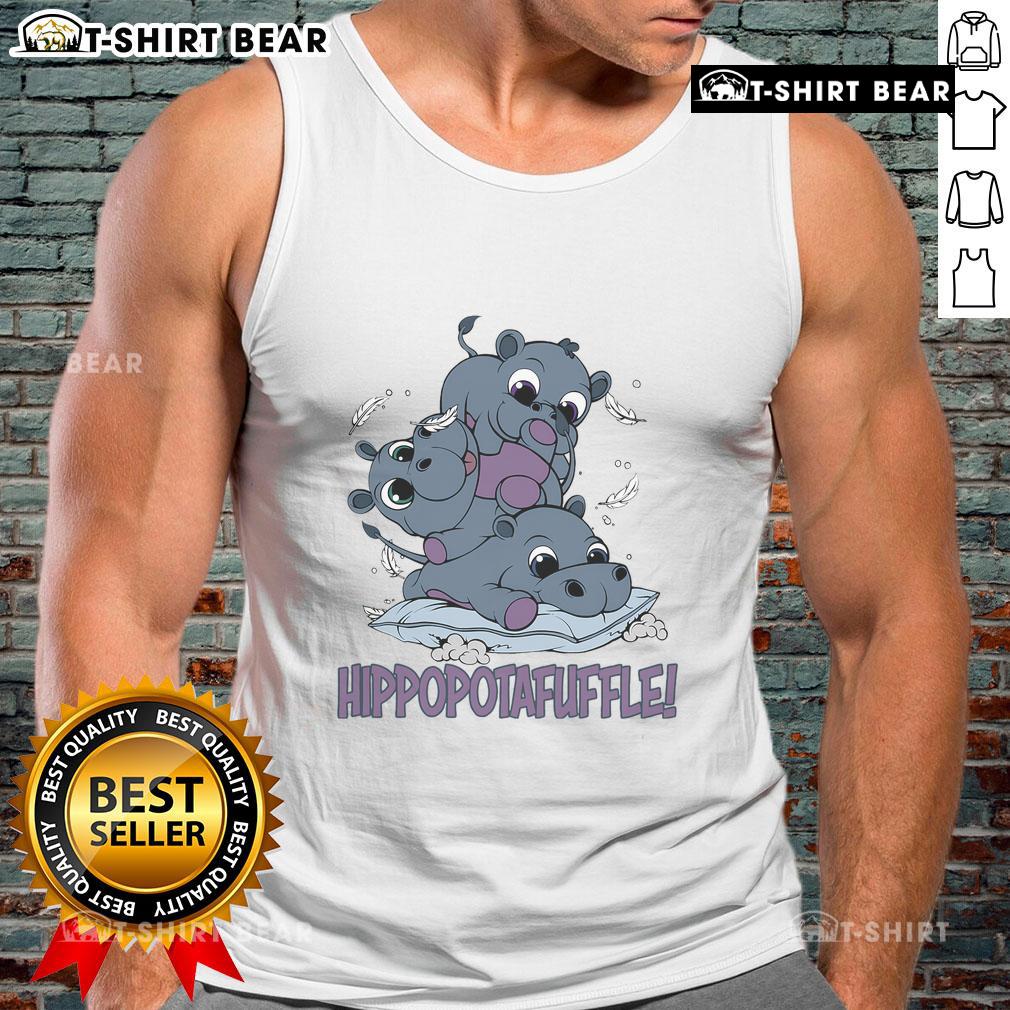 Adorable Cute Hippoptafuffle Tank Top featuring a playful hippo design, perfect for casual summer outfits.