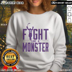 Good Fight Like A Monster ice hockey sweatshirt featuring bold graphics, perfect for hockey fans and team spirit.