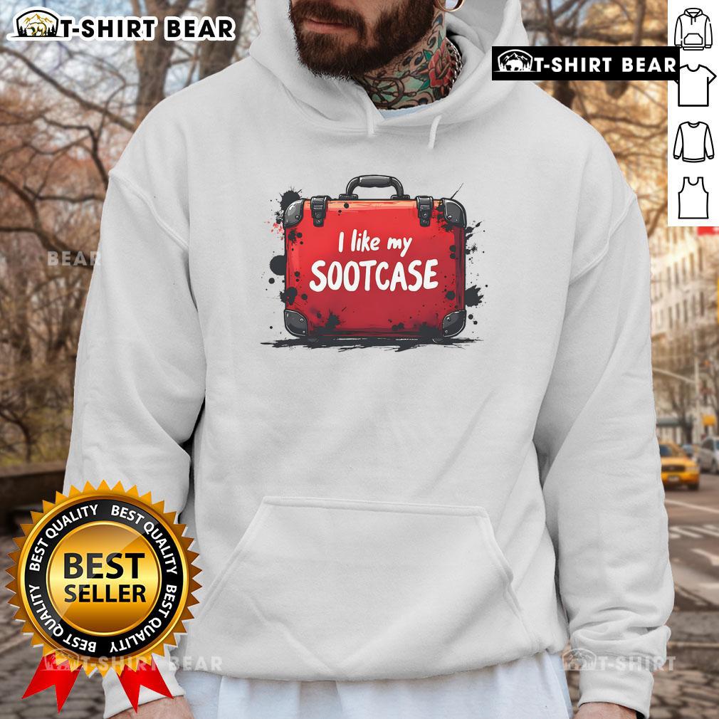 Funny Trump Victory 2024 meme hoodie featuring the phrase 'Good, I Like My Suitcase' in bold, colorful design.
