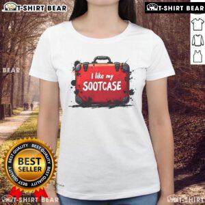 Funny Trump Victory 2024 meme on a ladies tee featuring a suitcase and the phrase Good, I like my suitcase.