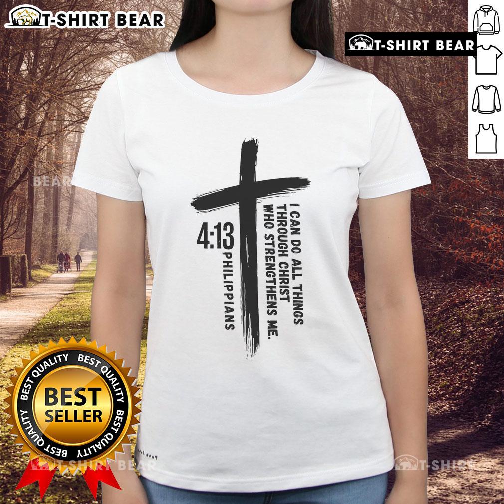Good Jesus Loves You God Faith Christian Ladies Tee with vibrant design promoting faith and positivity for women.
