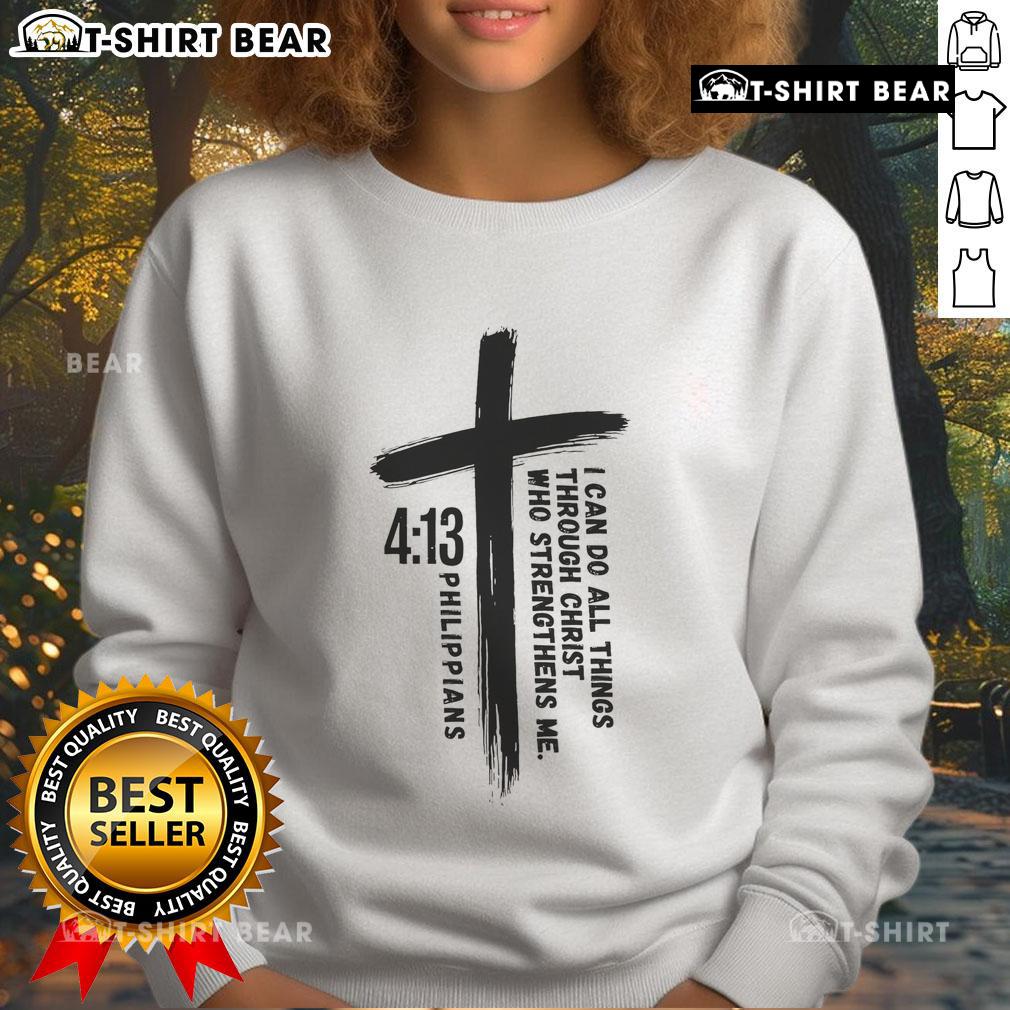 Good Jesus Loves You God Faith Christian Sweatshirt in soft fabric, perfect for spreading positive messages of faith.