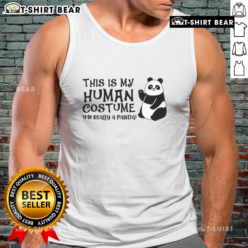 Good Panda costume featuring a playful tank top, showcasing a cute panda design for fun and stylish wear.
