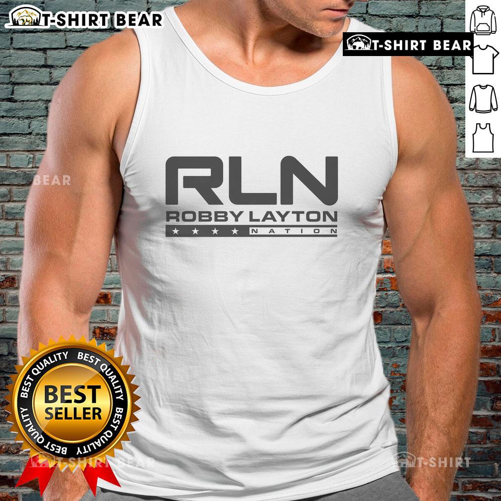 Good RLN Robby Layton Nation logo tank top featuring vibrant colors and a stylish design for fans and supporters.