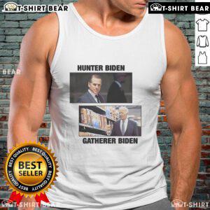 Stylish Hot Hunter Biden Gatherer tank top featuring bold graphics, perfect for casual summer outfits and political fans.
