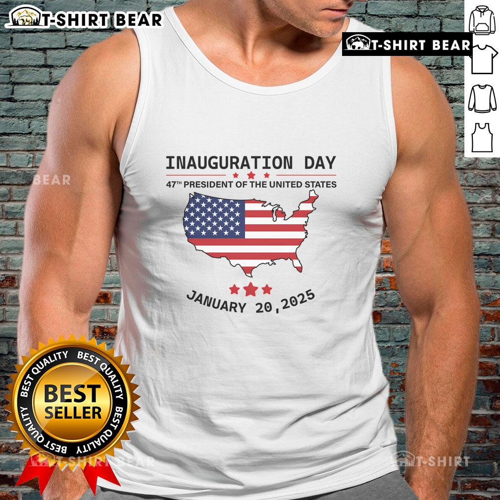 Alt Text: Donald Trump wearing a tank top on Inauguration Day as the 47th President of the United States, showcasing his style.