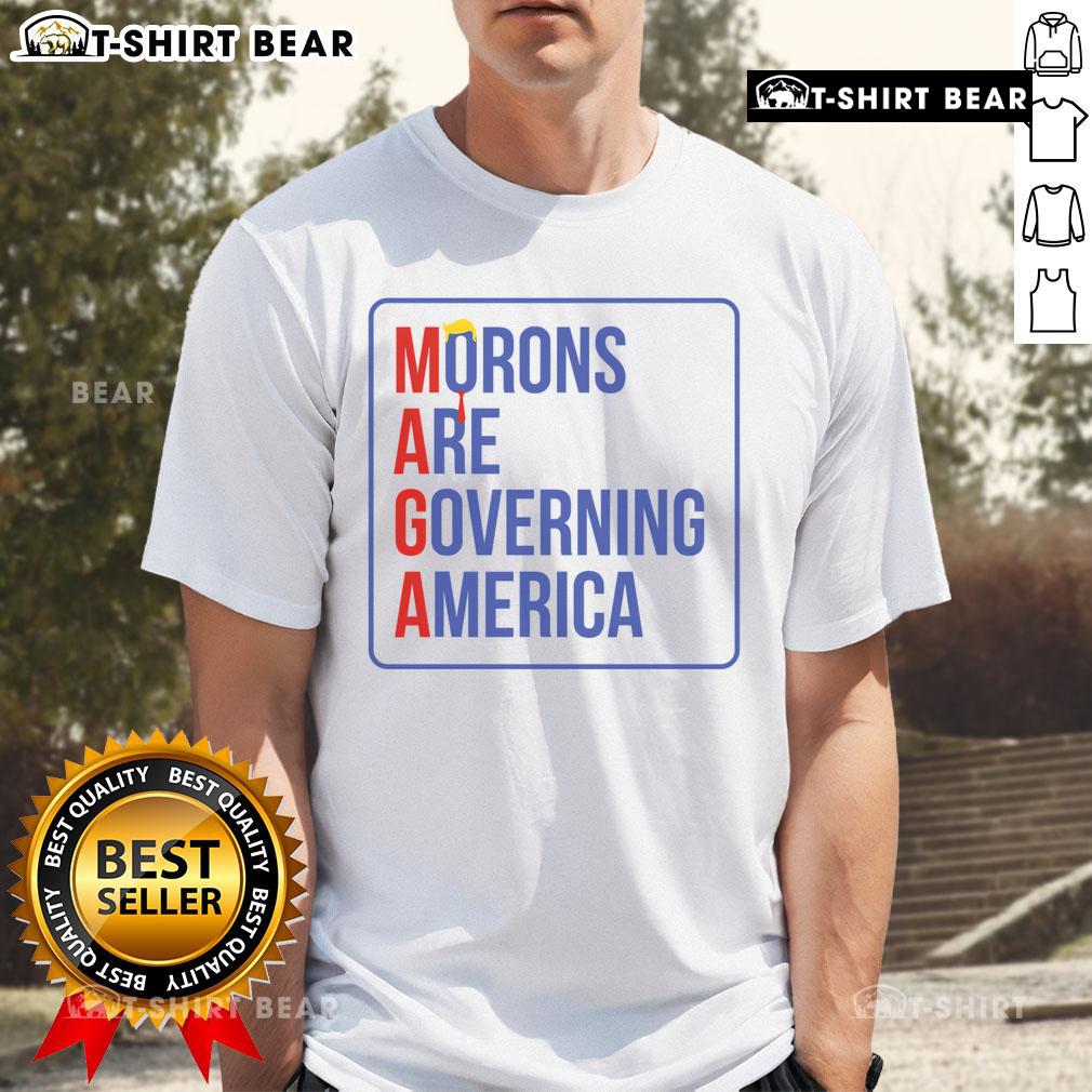 Alt Text: Hot Maga Morons Are Governing America T-Shirt featuring bold text and vibrant colors, perfect for political statement.