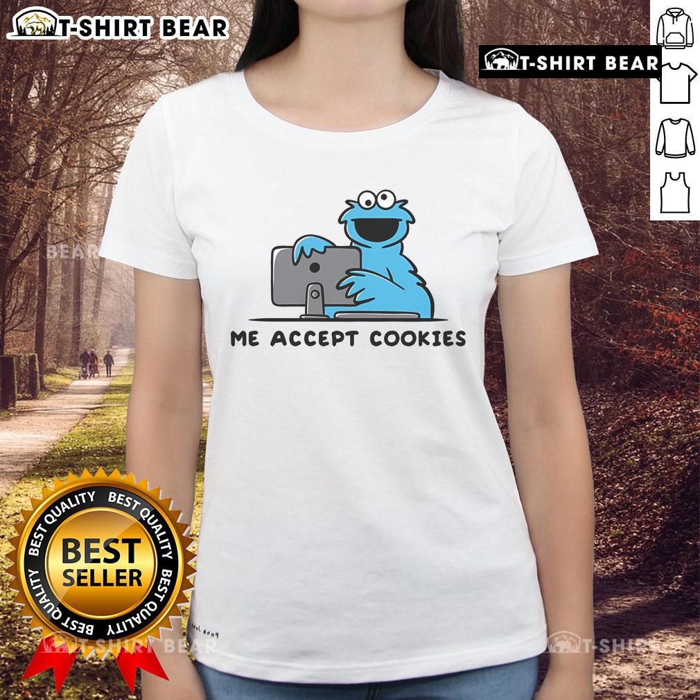 Nice Me Accept Cookies Ladies Tee featuring a playful graphic design and comfortable fit for casual wear.