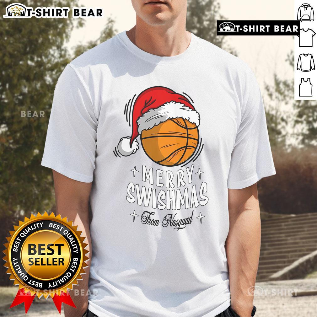 Nice Noah Neumann Swishmas T-Shirt from Nnsquad featuring festive design, perfect for Christmas celebrations.