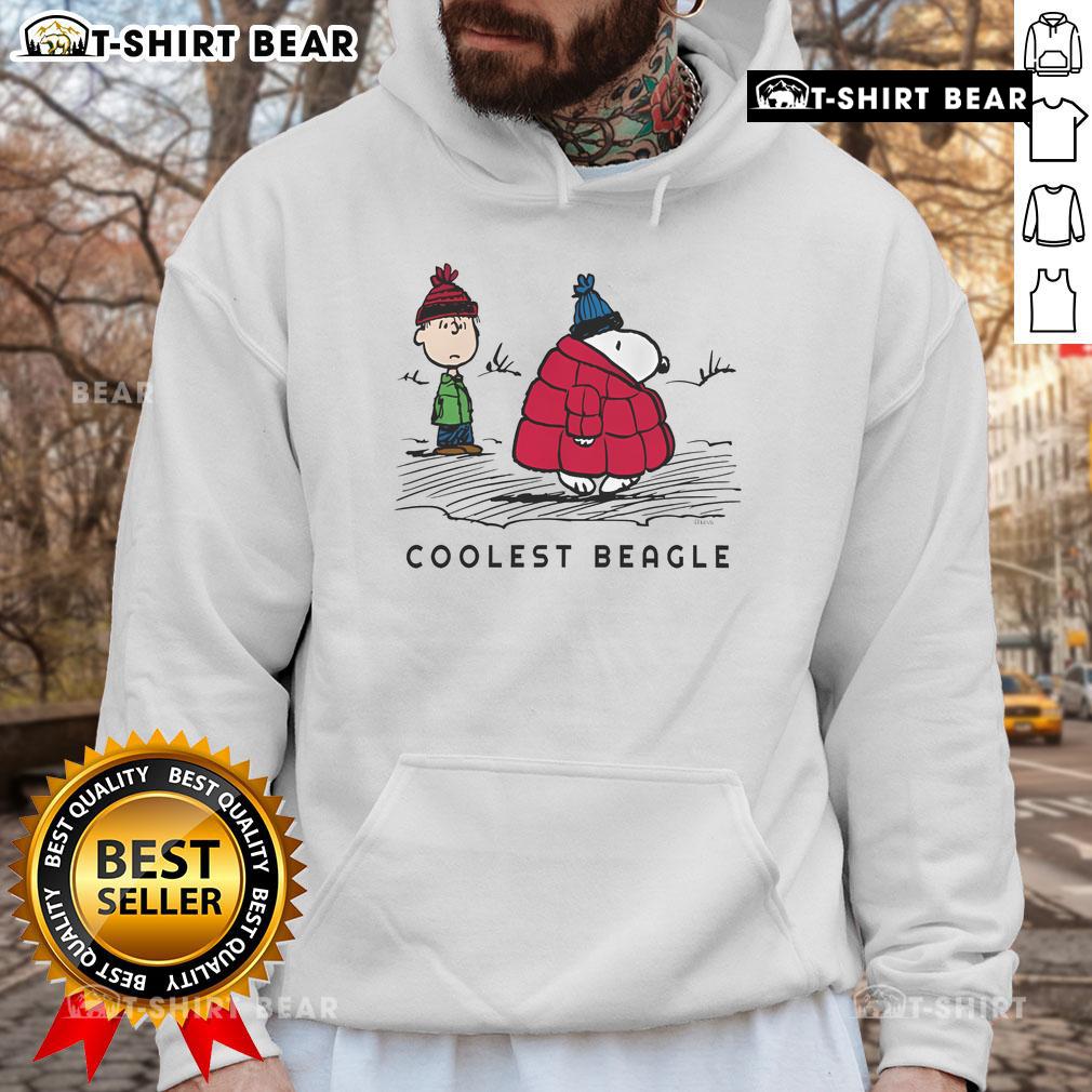 Nice Peanuts Snoopy winter puffer jacket featuring the coolest Beagle hoodie design, perfect for winter fashion.