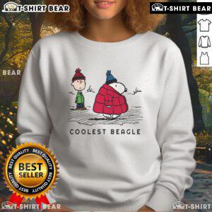 Snoopy winter puffer jacket featuring the coolest beagle design, perfect for Peanuts fans and cozy style.
