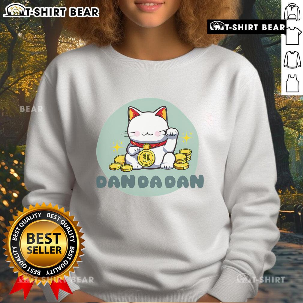 Adorable Nice Turbogranny Dandadan Cat design on a cute anime manga sweatshirt, perfect for anime lovers.