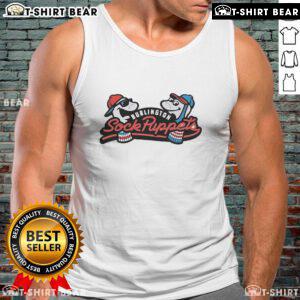 Official Bill Belichick sock puppets tank top featuring fun graphics for fans of the New England Patriots and football.