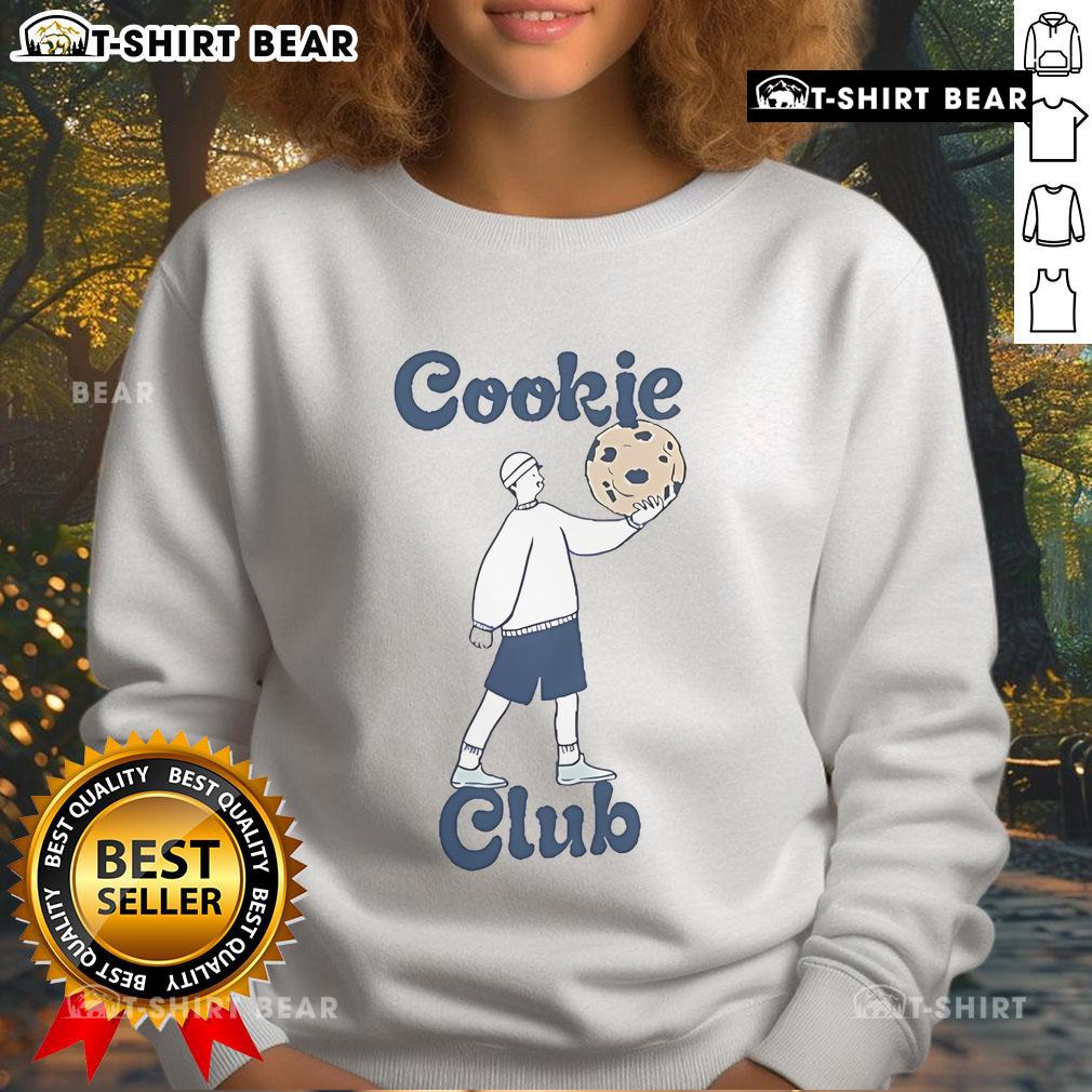 Official Crave Cookie Club 2024 Sweatshirt featuring a cozy design and vibrant logo for cookie lovers.