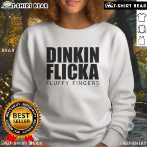 Cozy Official Dinkin Flicka Fluffy Fingers Sweatshirt in soft fabric, featuring a stylish design perfect for casual wear.