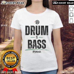 Official Drum and Bass Phrenik Ladies Tee featuring a stylish design, perfect for music fans and casual wear.
