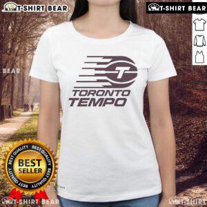 Alt Text: Official Esfandiar Baraheni Toronto Tempo ladies tee featuring a stylish design and comfortable fit for women.