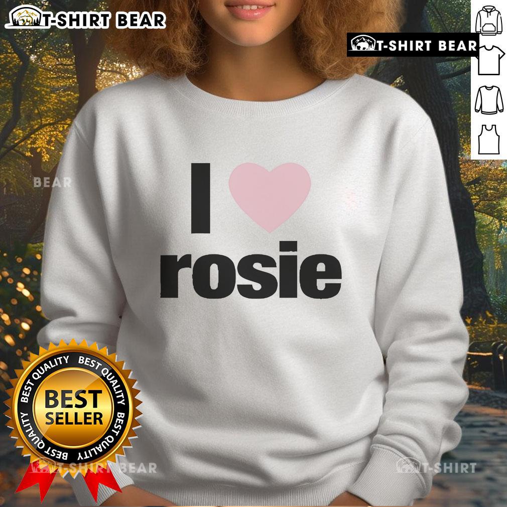 Official Evan Mock I Love Rosie Sweatshirt featuring stylish design and vibrant colors, perfect for casual wear.