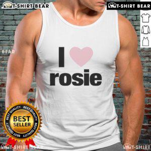 Alt Text: Official Evan Mock I Love Rosie tank top featuring a stylish design, perfect for casual wear and fashion enthusiasts.