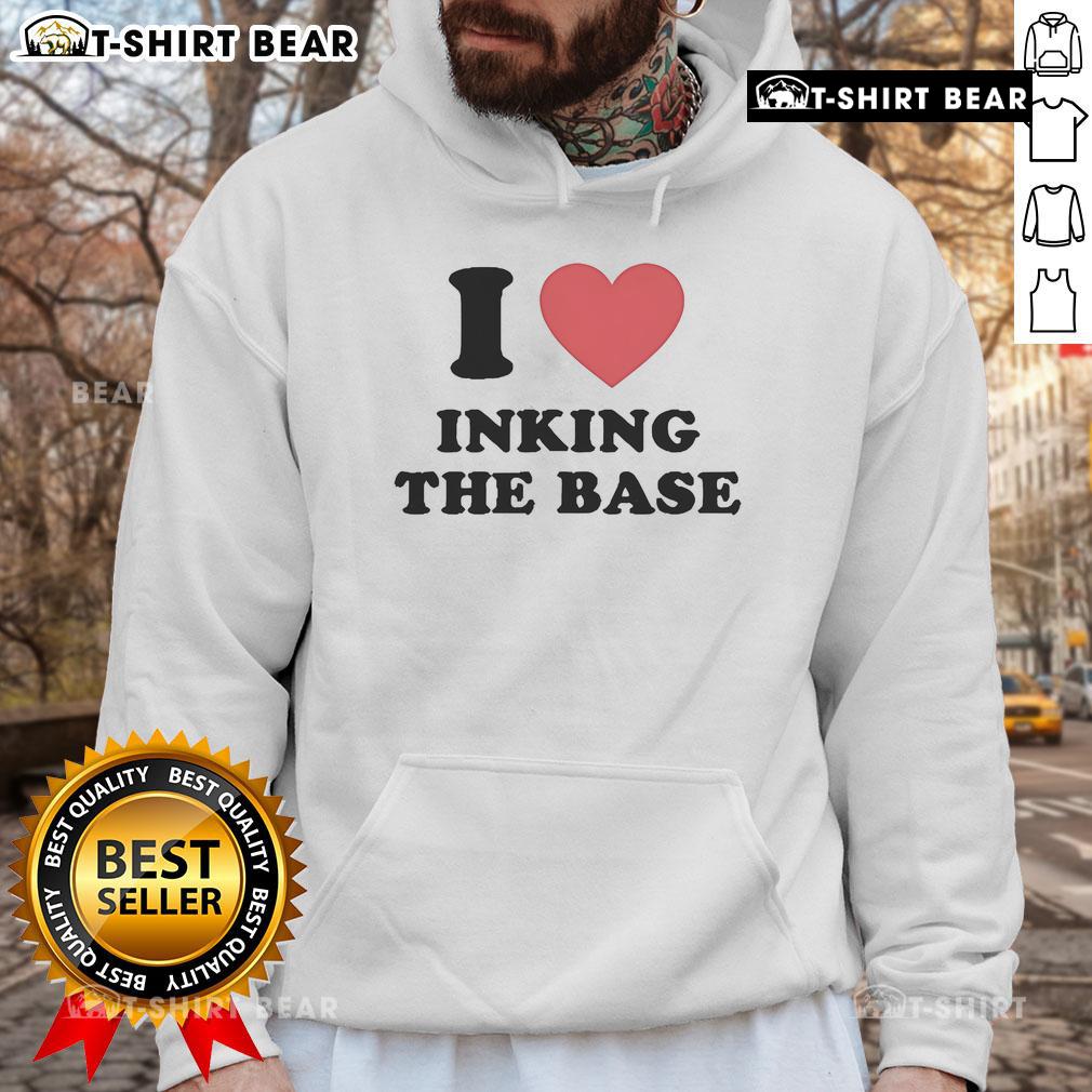 Alt Text: Official I Love Inking The Base Hoodie in black, featuring a stylish design perfect for cozy streetwear.
