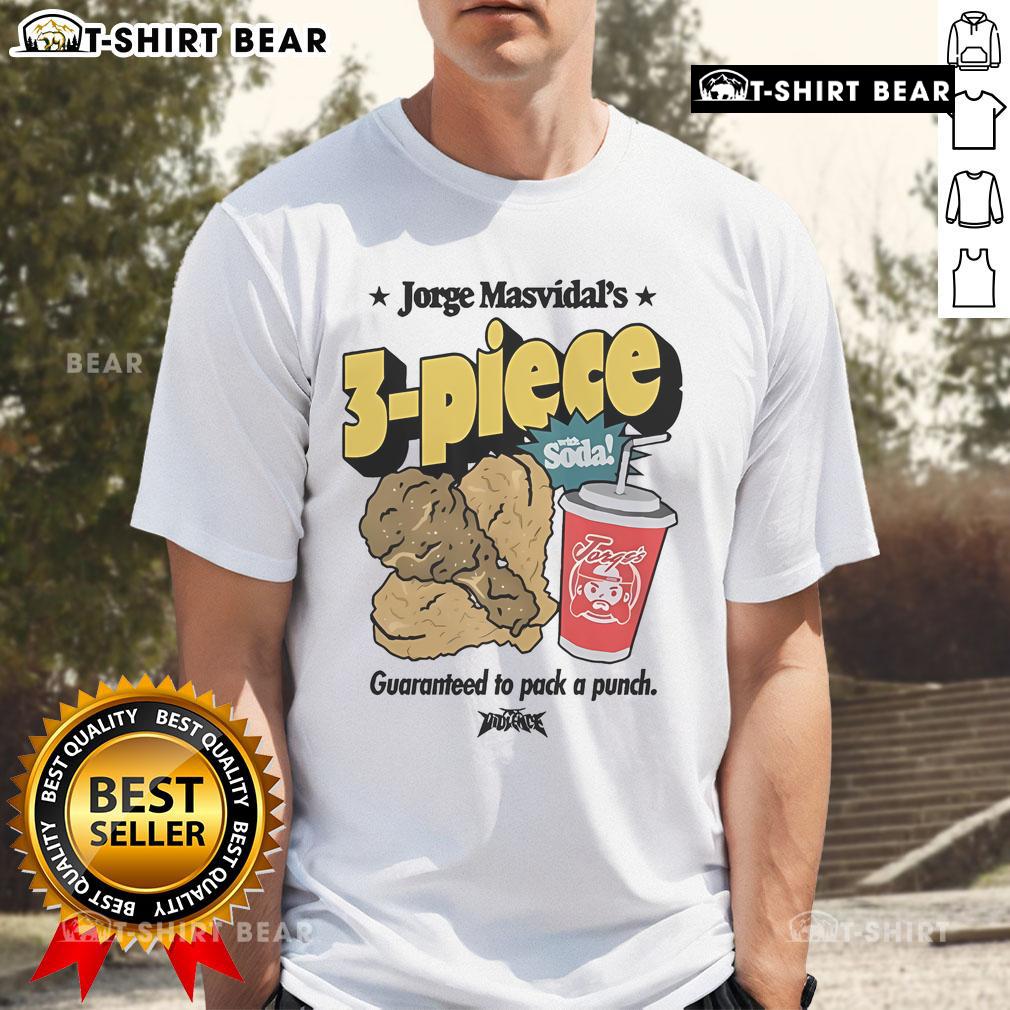 Official Jorge Masvidal 3 Piece T-Shirt with Soda, featuring a punchy design for MMA fans and fighters.