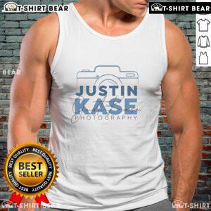 Stylish tank top featuring the Official Justin Kase Photography logo, perfect for casual wear and photography enthusiasts.