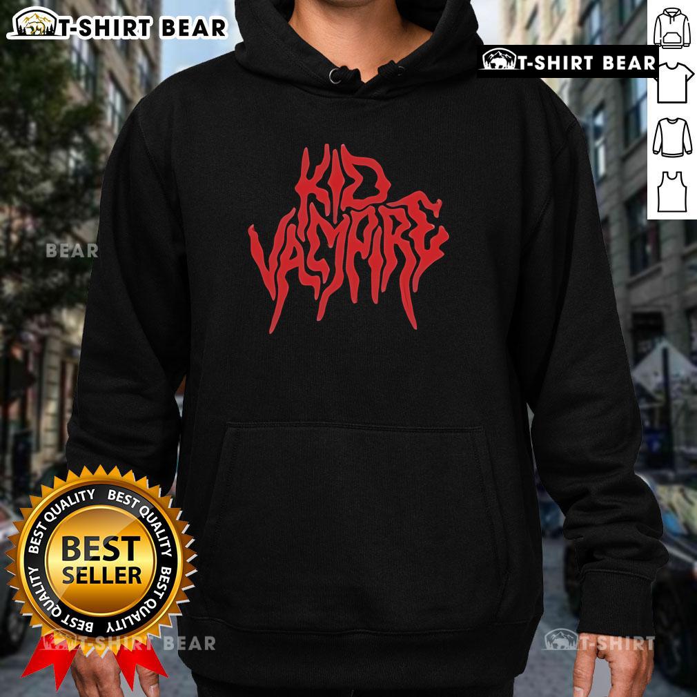 Official Kid Vampire Band Hoodie featuring a spooky design, perfect for young fans of vampire-themed music and fashion.