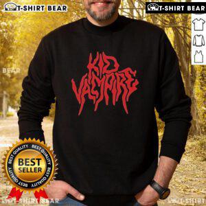 Official Kid Vampire Band Sweatshirt featuring spooky graphics and a cozy design, perfect for young fans of vampire-themed music.