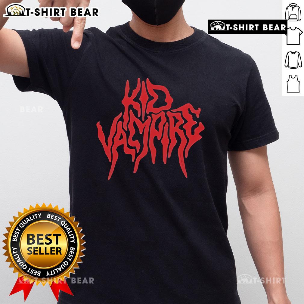 Official Kid Vampire Band T-Shirt featuring vibrant graphics and a playful design for young music fans.