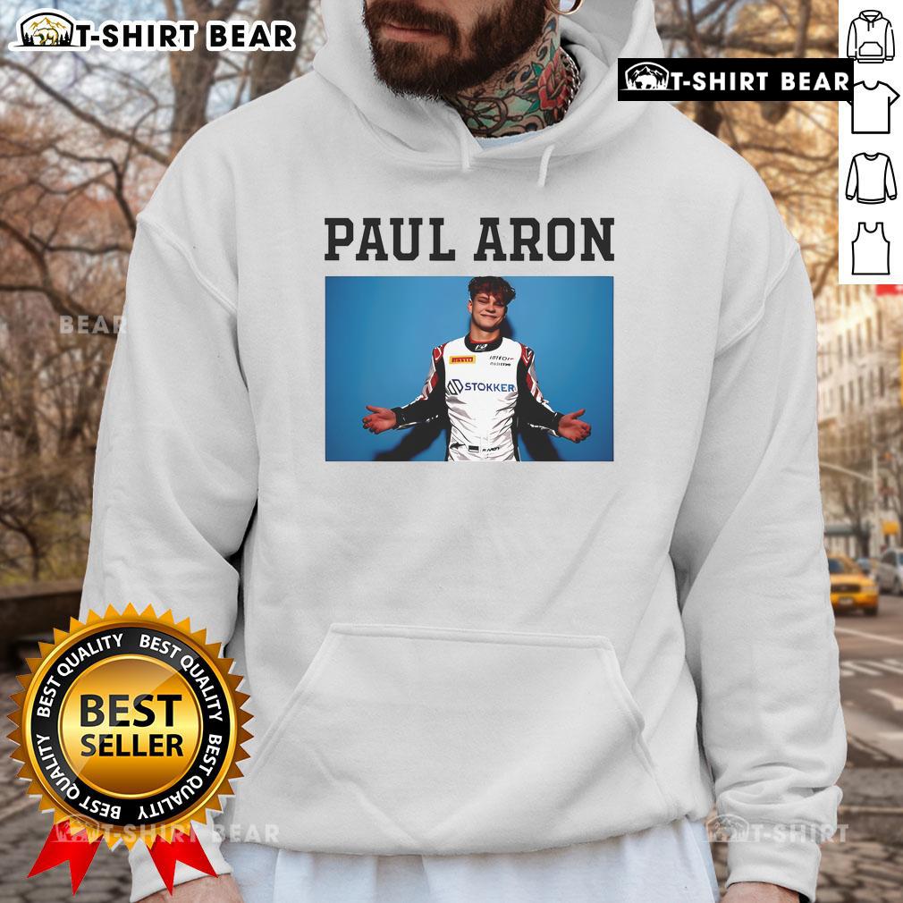Official Paul Aron portrait hoodie featuring a stylish design and vibrant colors, perfect for fans and fashion enthusiasts.