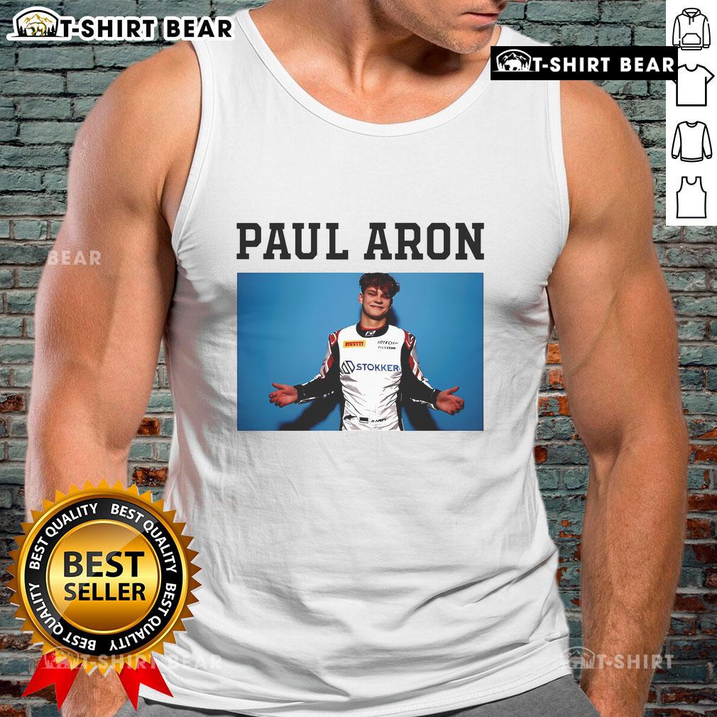 Official Paul Aron portrait tank top featuring a stylish design and vibrant colors, perfect for fans and collectors.