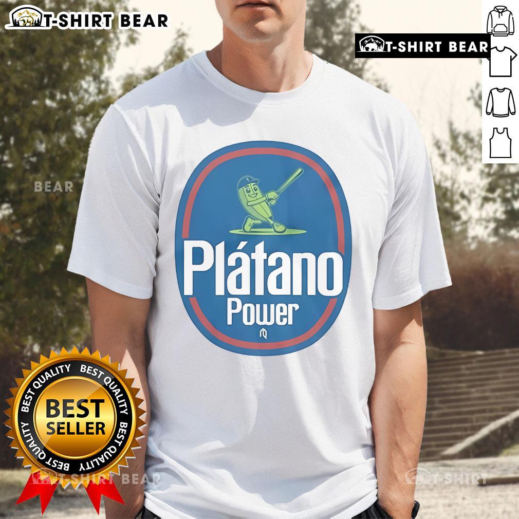 Alt Text: Official Pltano Power T-Shirt featuring vibrant banana graphics and bold text for a stylish, fun look.