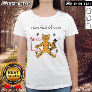 Official Prism Paws I Am Full Of Bees Ladies Tee featuring a vibrant bee graphic and stylish design for bee lovers.